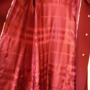 Burberry burgundy red trench coat
